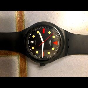 Swatch Hodinkee collaboration watch.